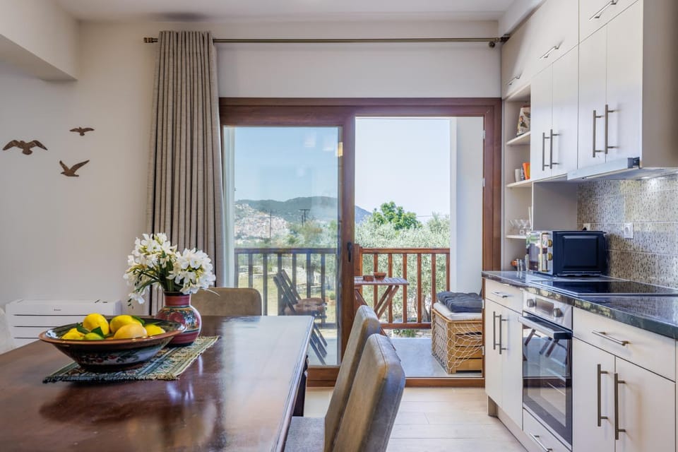 Kitchen or kitchenette, Dining area, stove