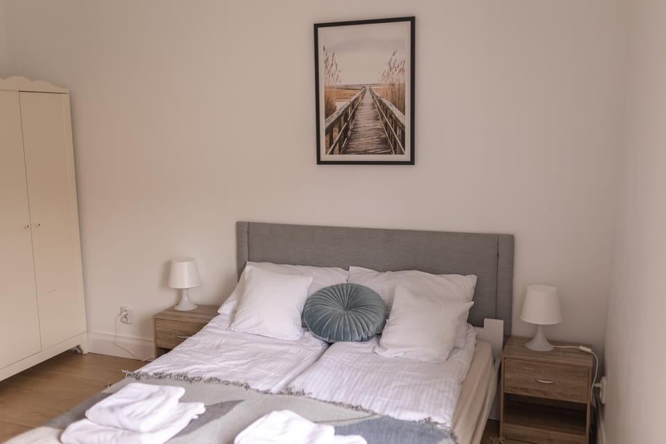 Bed, Photo of the whole room, Bedroom, towels, wardrobe