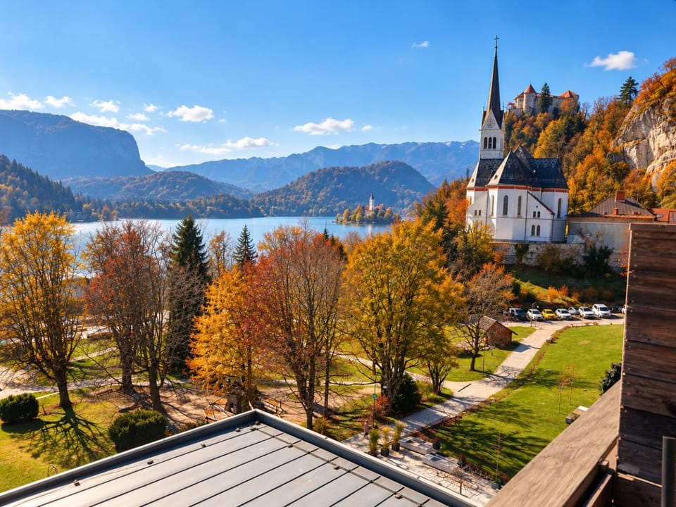Spring, Natural landscape, Lake view, Mountain view