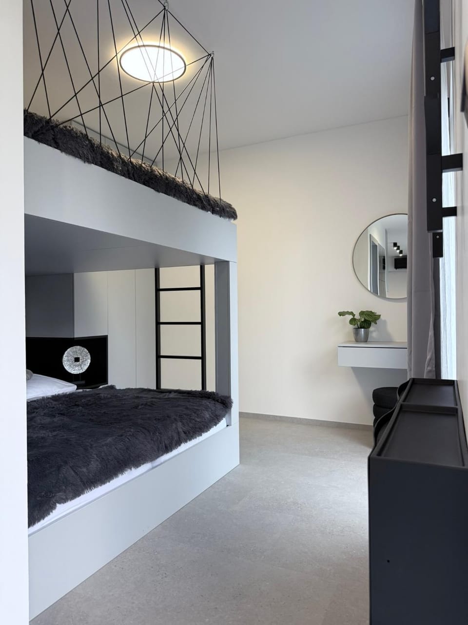 Photo of the whole room, Bedroom, bunk bed