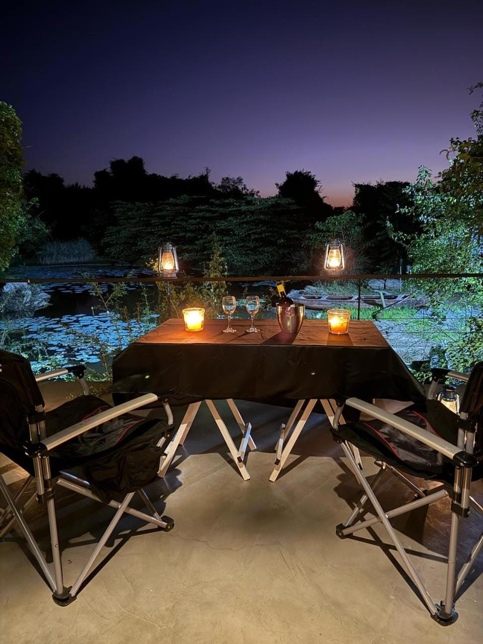 Patio, Night, Natural landscape, Garden, Dining area, Garden view