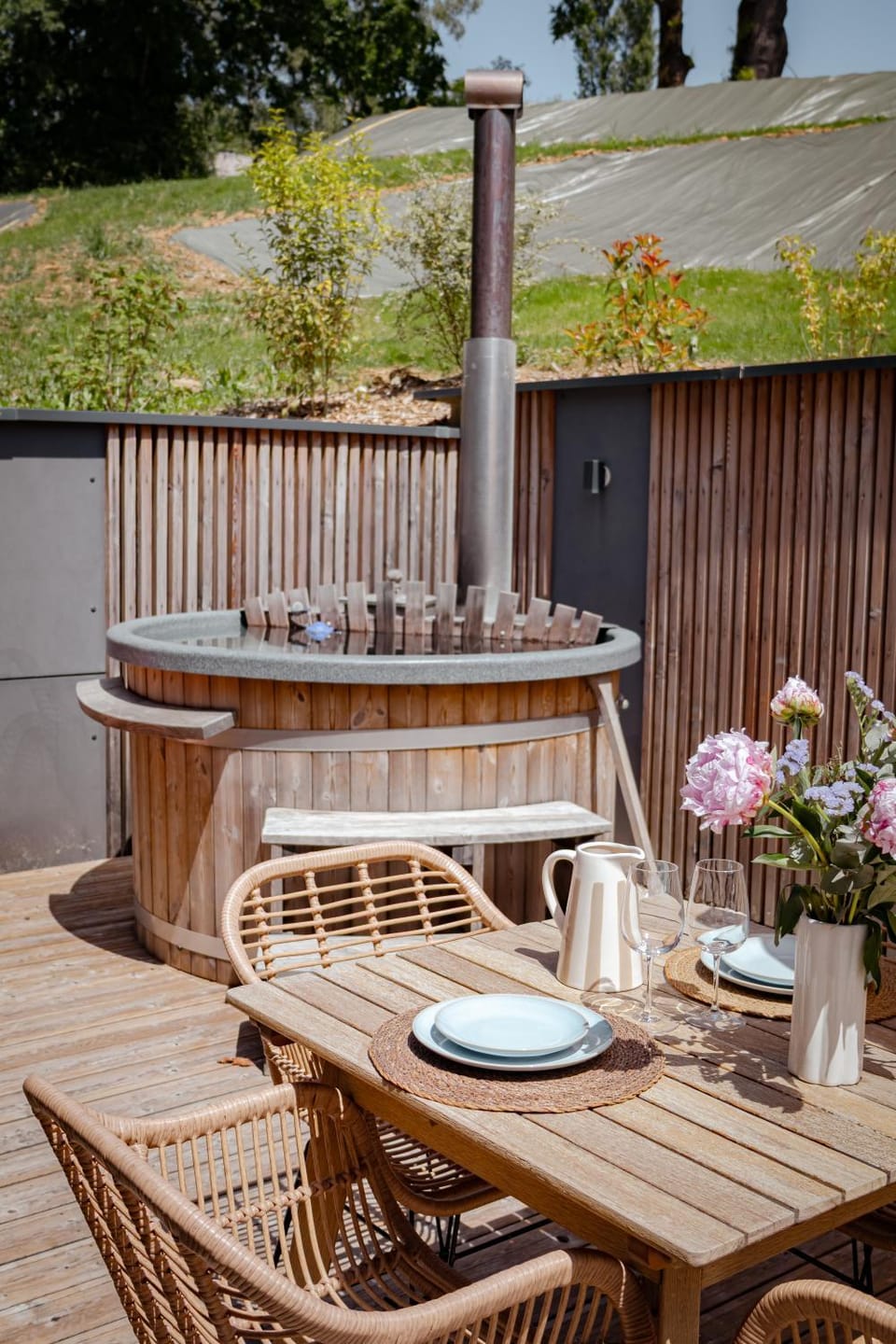 Patio, Day, Garden, Hot Spring Bath, Balcony/Terrace, Dining area, Open Air Bath
