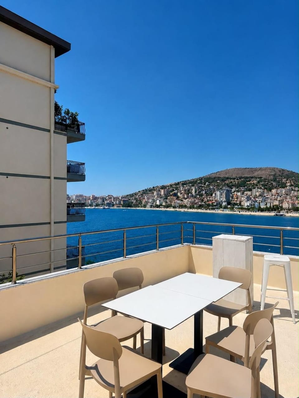 Day, View (from property/room), Balcony/Terrace, Seating area, Dining area, Sea view