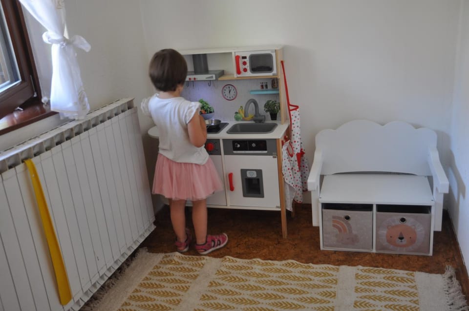 Children play ground, kitchen