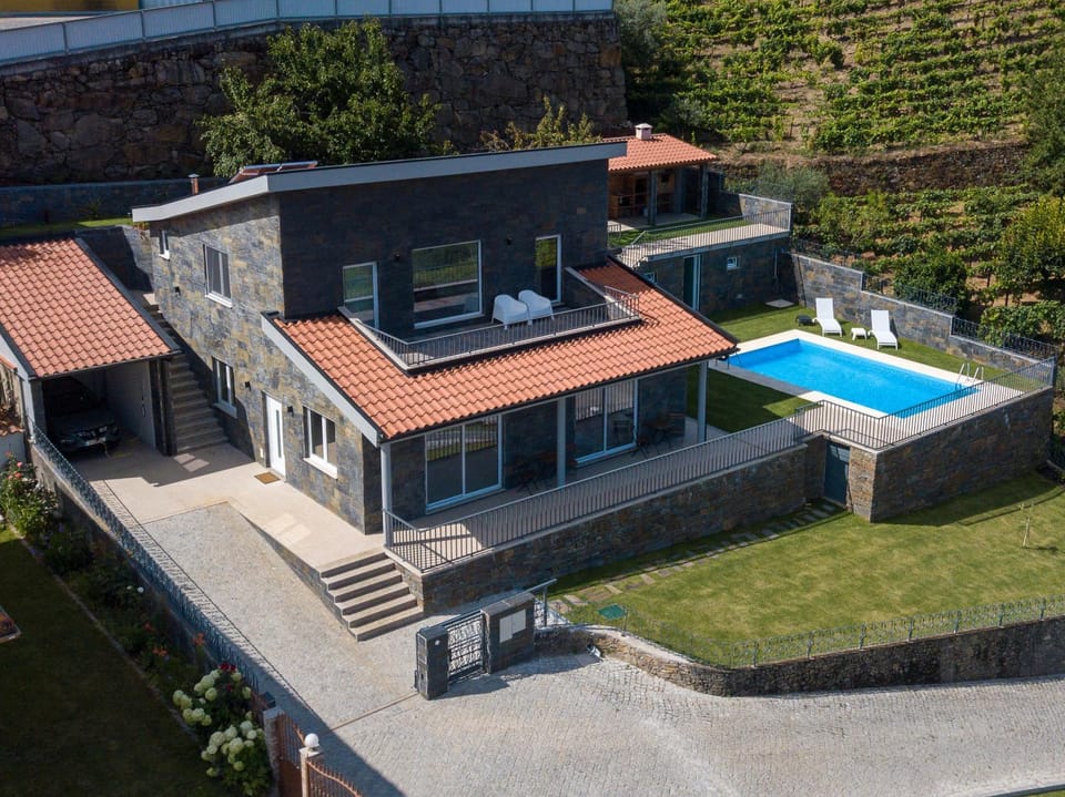 Property building, Bird's eye view, BBQ facilities, Garden, Swimming pool
