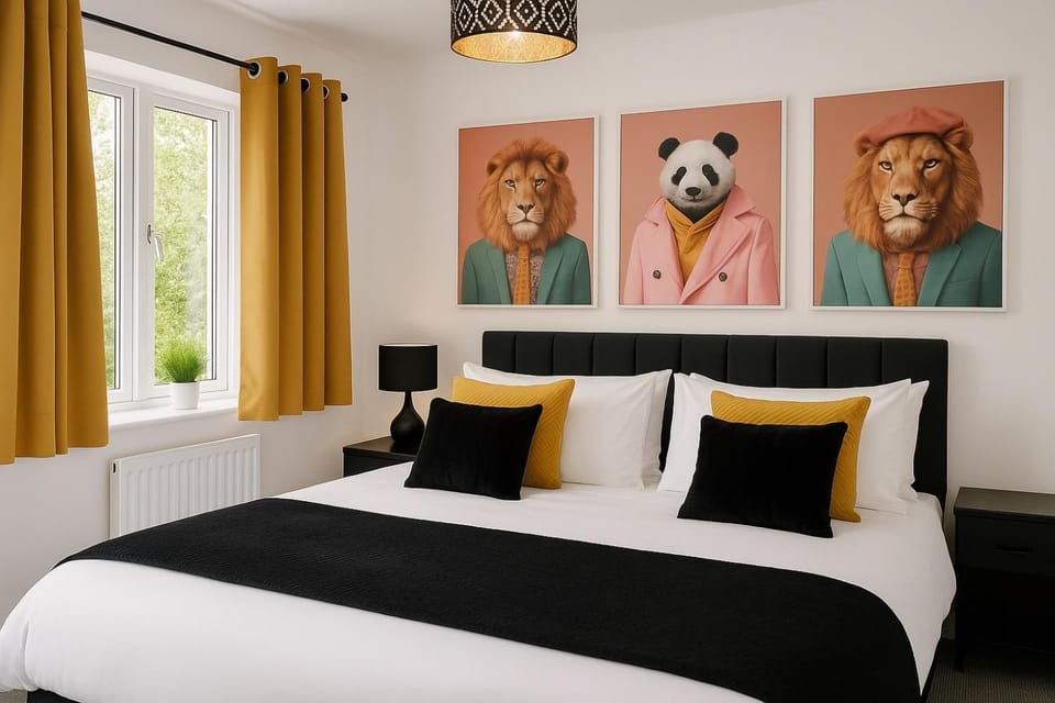Bed, Photo of the whole room, Decorative detail, Bedroom