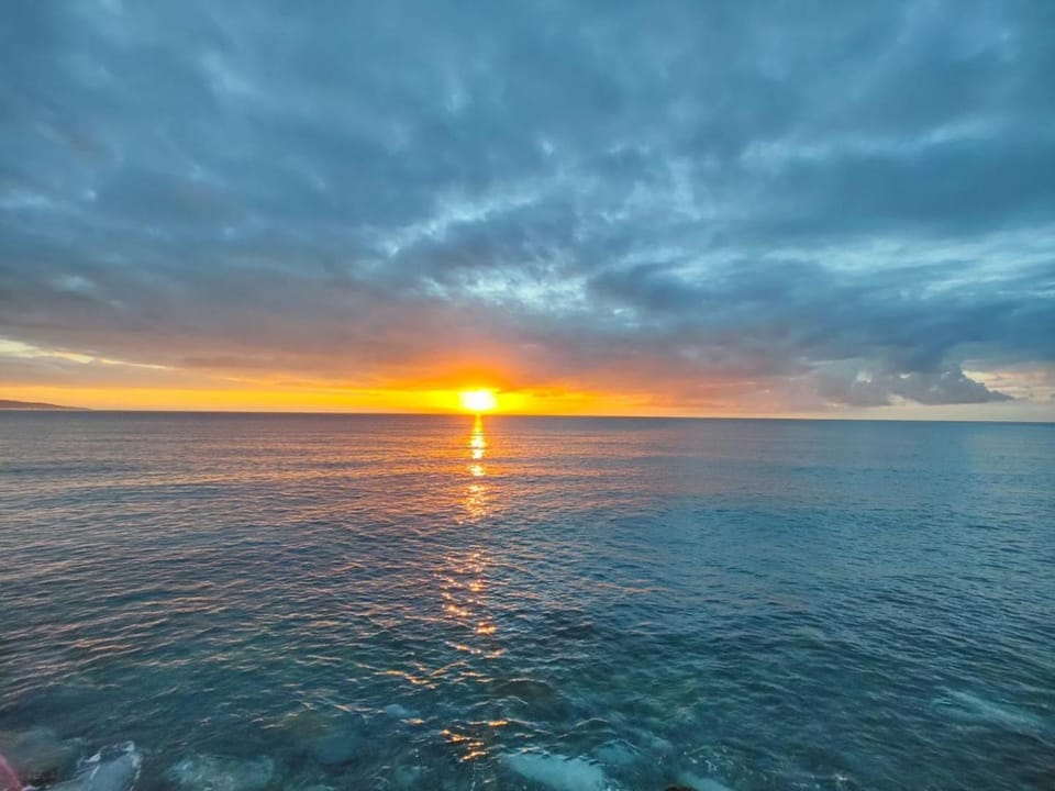 Natural landscape, Sea view, Sunset