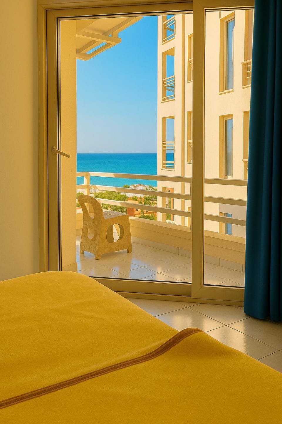 Bed, Balcony/Terrace, Sea view