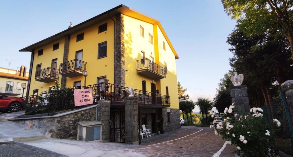Property building, Spring, Sunset