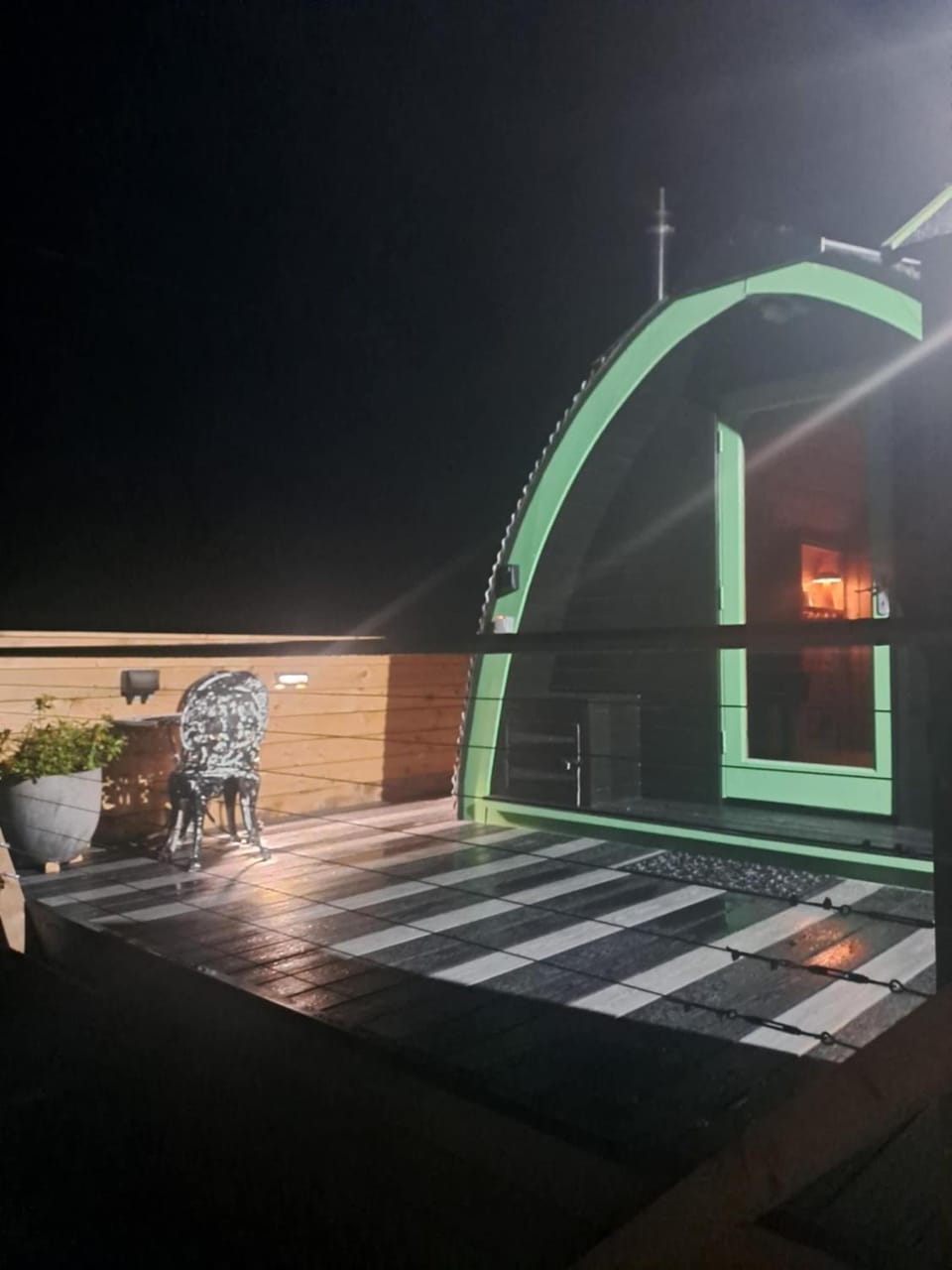Property building, Patio, Night, View (from property/room), Balcony/Terrace