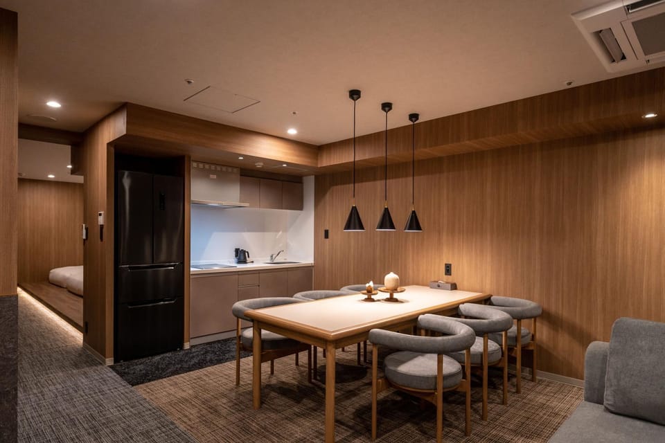 Living room, kitchen