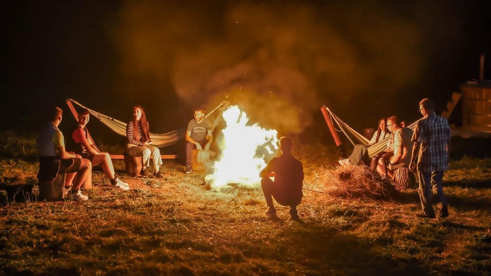 Night, People, Natural landscape, group of guests