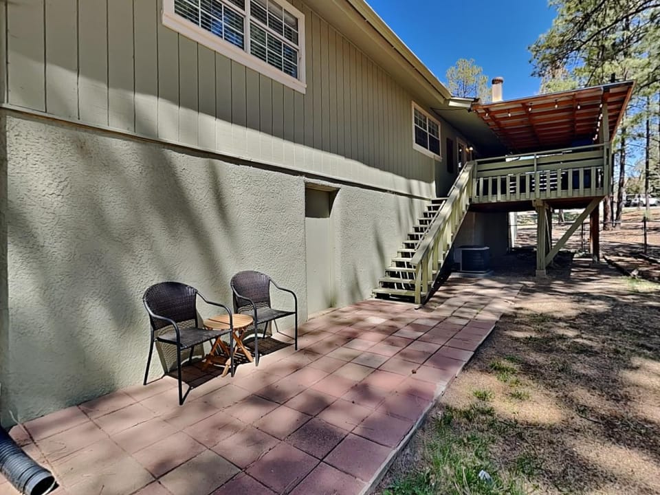 Property building, Patio, Natural landscape, Seating area