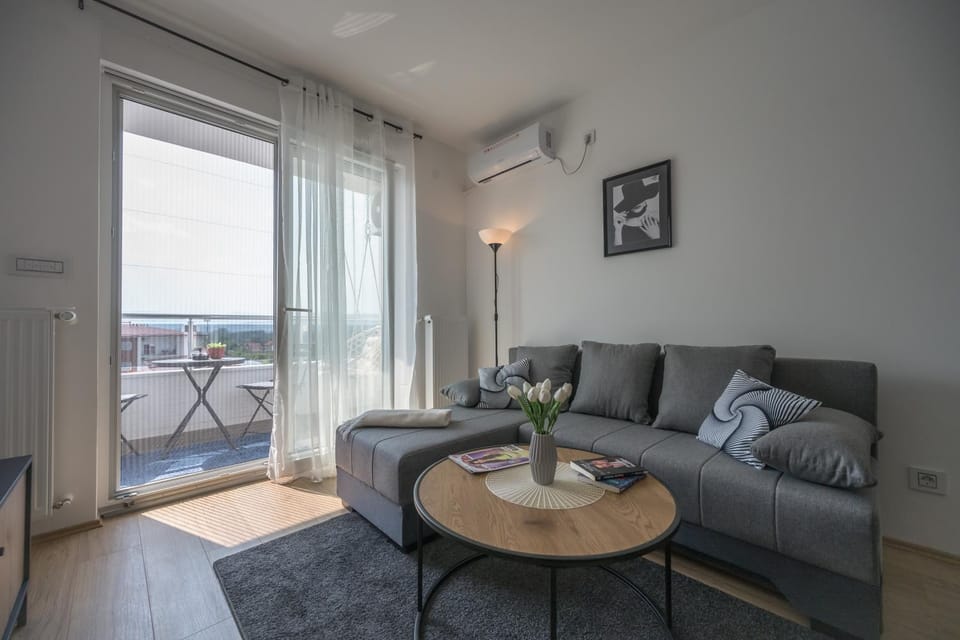 Balcony/Terrace, Living room, Seating area, air conditioner