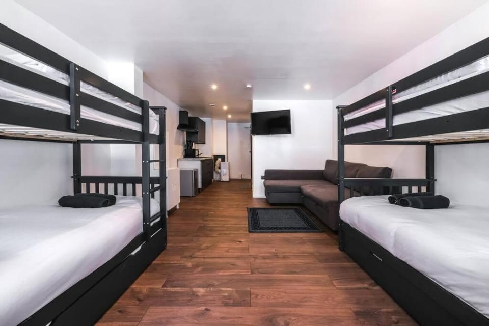 Communal lounge/ TV room, Bed, TV and multimedia, Photo of the whole room, bunk bed