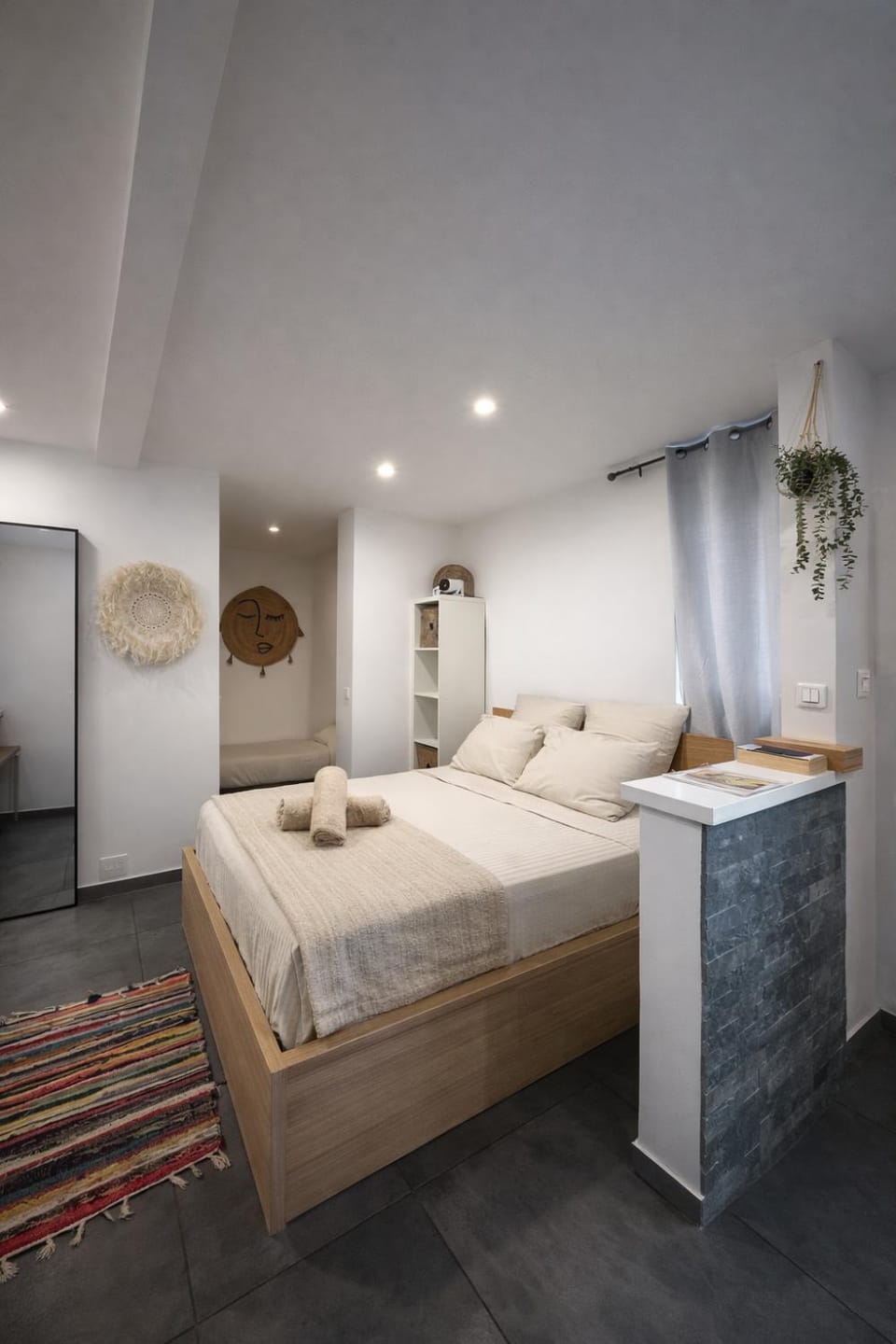 Bed, Photo of the whole room, Bedroom, towels, wardrobe