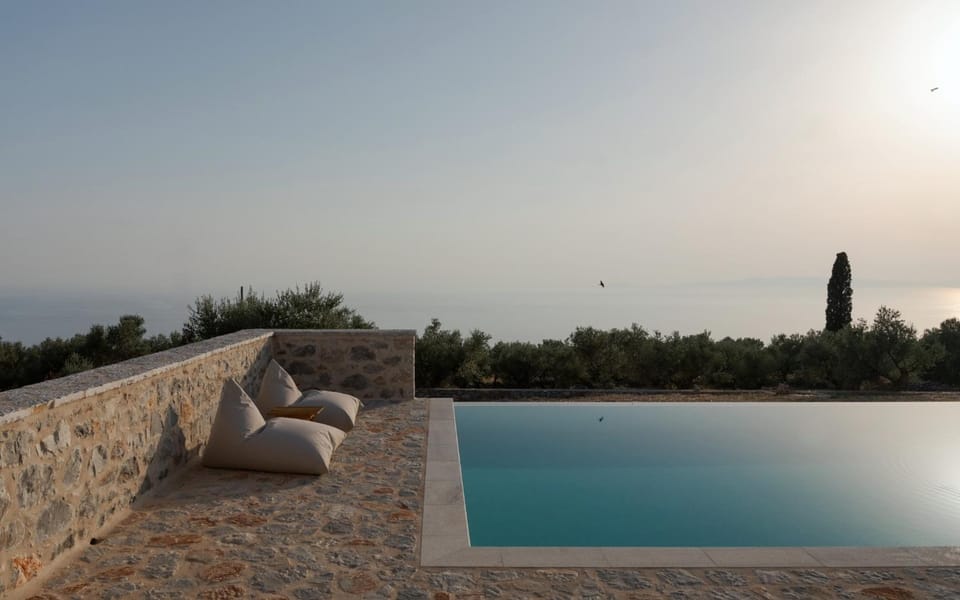 Patio, Day, Natural landscape, Pool view, Sea view, Swimming pool, sunbed