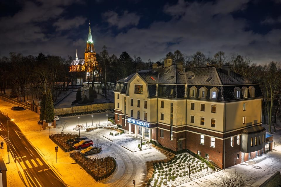 Property building, Night, Winter, Landmark view, Location, Parking