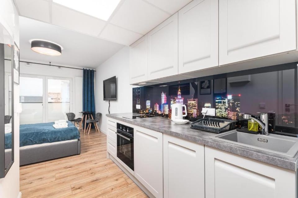 Kitchen or kitchenette, oven