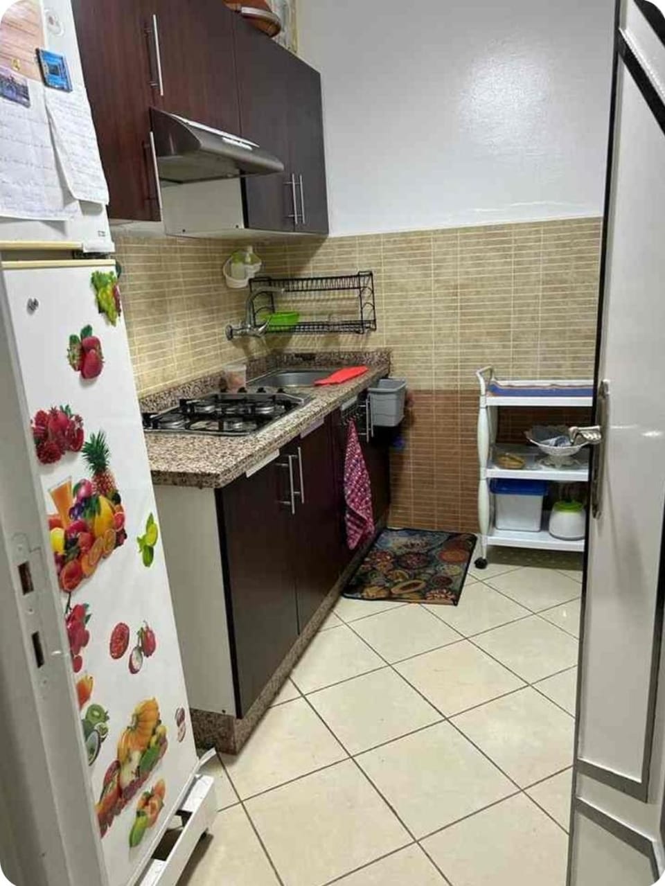 Kitchen or kitchenette, oven, stove