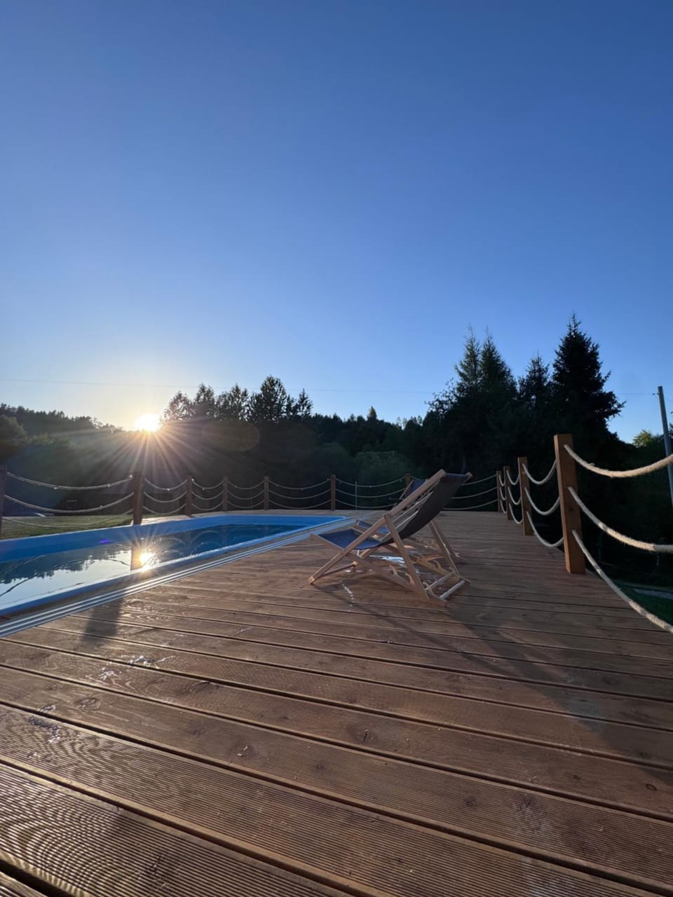 Pool view, Swimming pool, Sunset