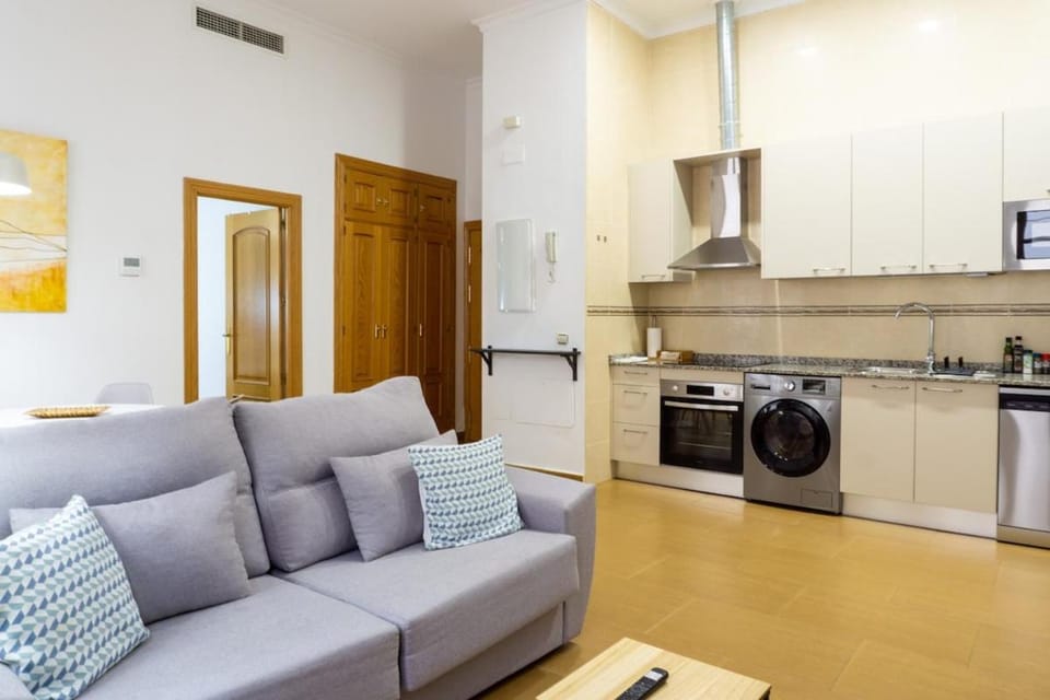 Kitchen or kitchenette, dishwasher, oven, stove, toaster, washing machine