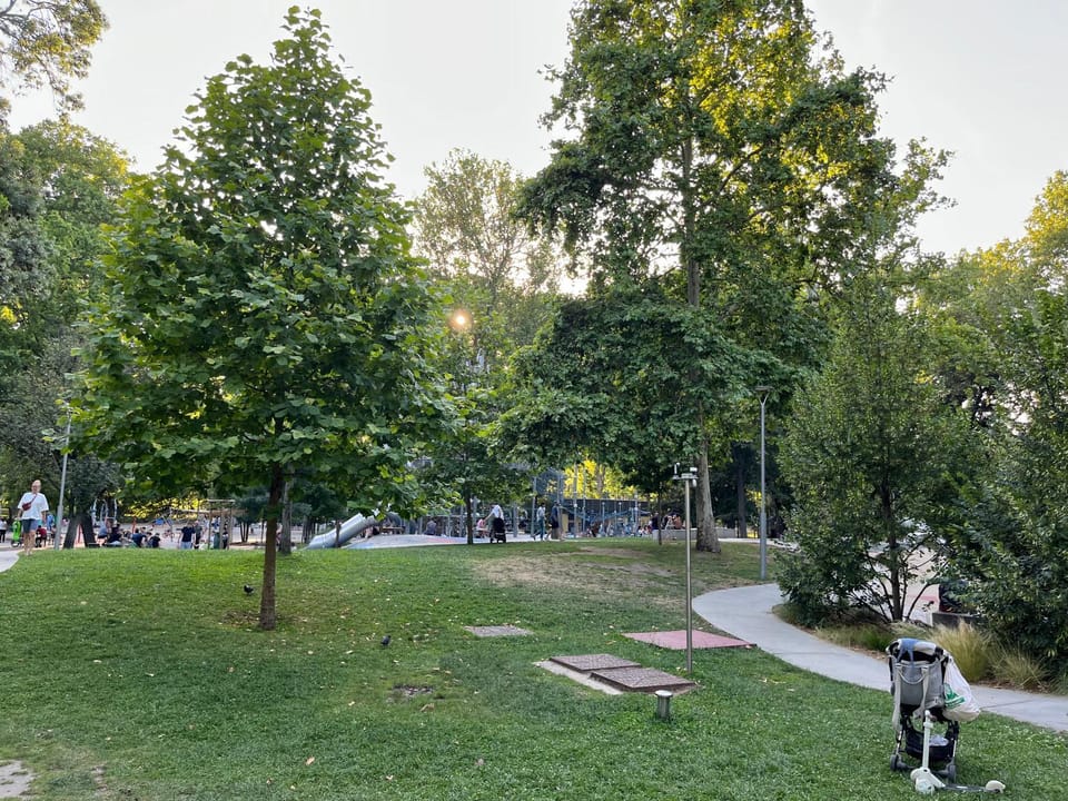 Day, Natural landscape, Children play ground, Cycling