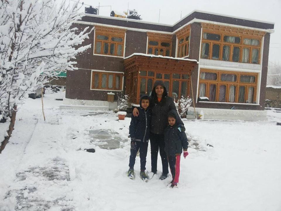 Natural landscape, young children