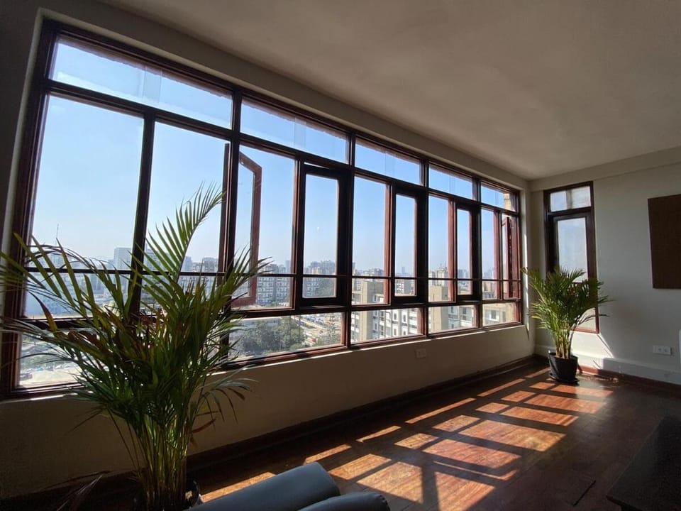 Day, View (from property/room), Living room, City view