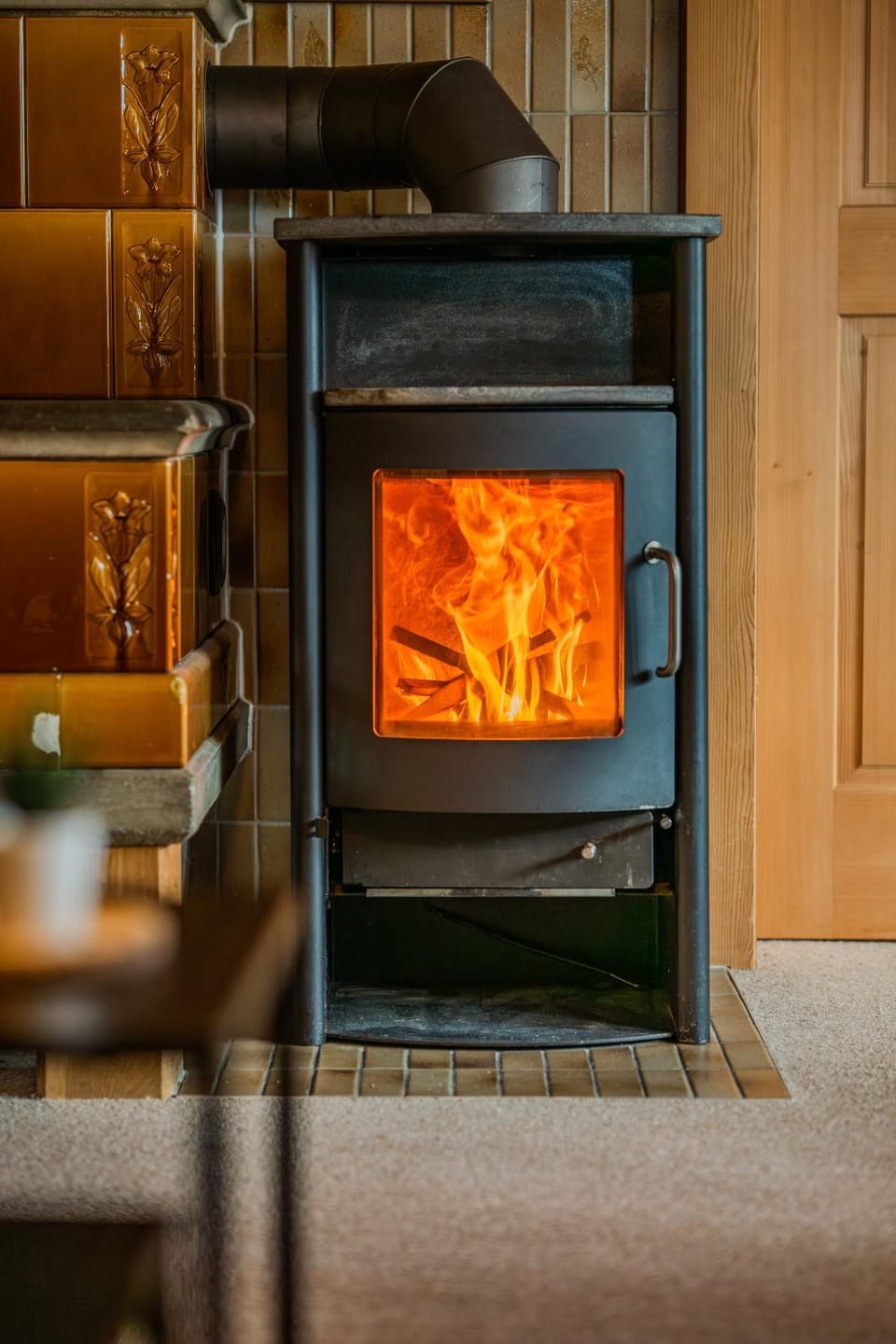 Living room, fireplace