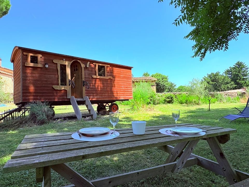 Property building, Day, Garden, Dining area, Garden view