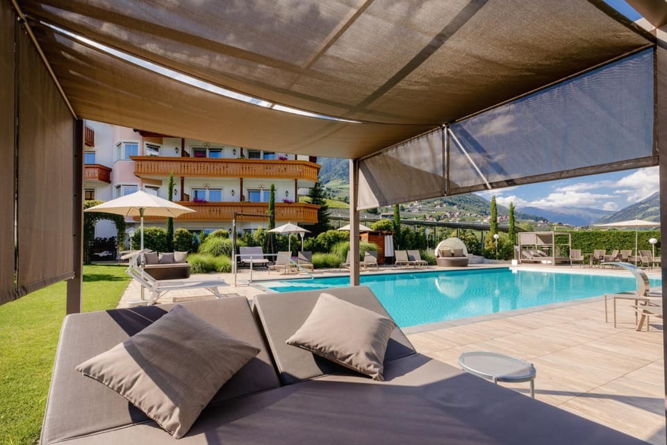 Property building, Living room, Swimming pool