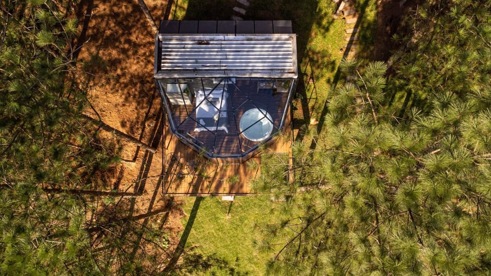 Maravilhosa Cabana de Vidro de Luxo na Natureza Chalet in Pomerode