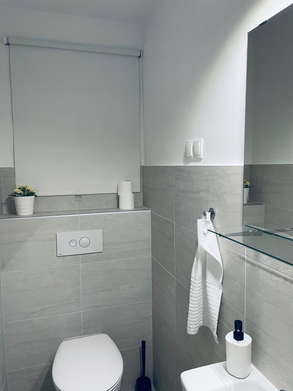 Toilet, towels