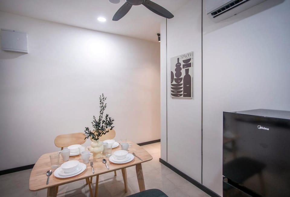 Dining area, air conditioner