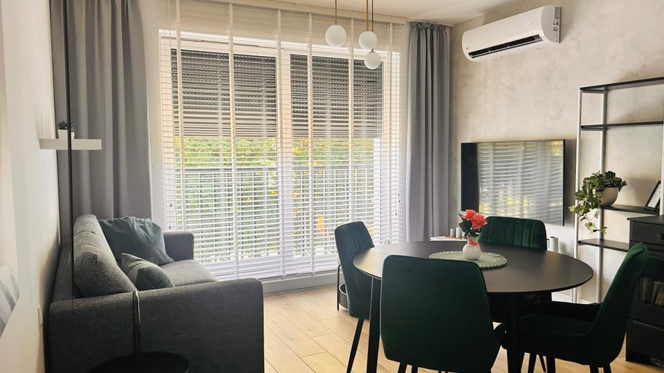 Living room, Seating area, Dining area, air conditioner