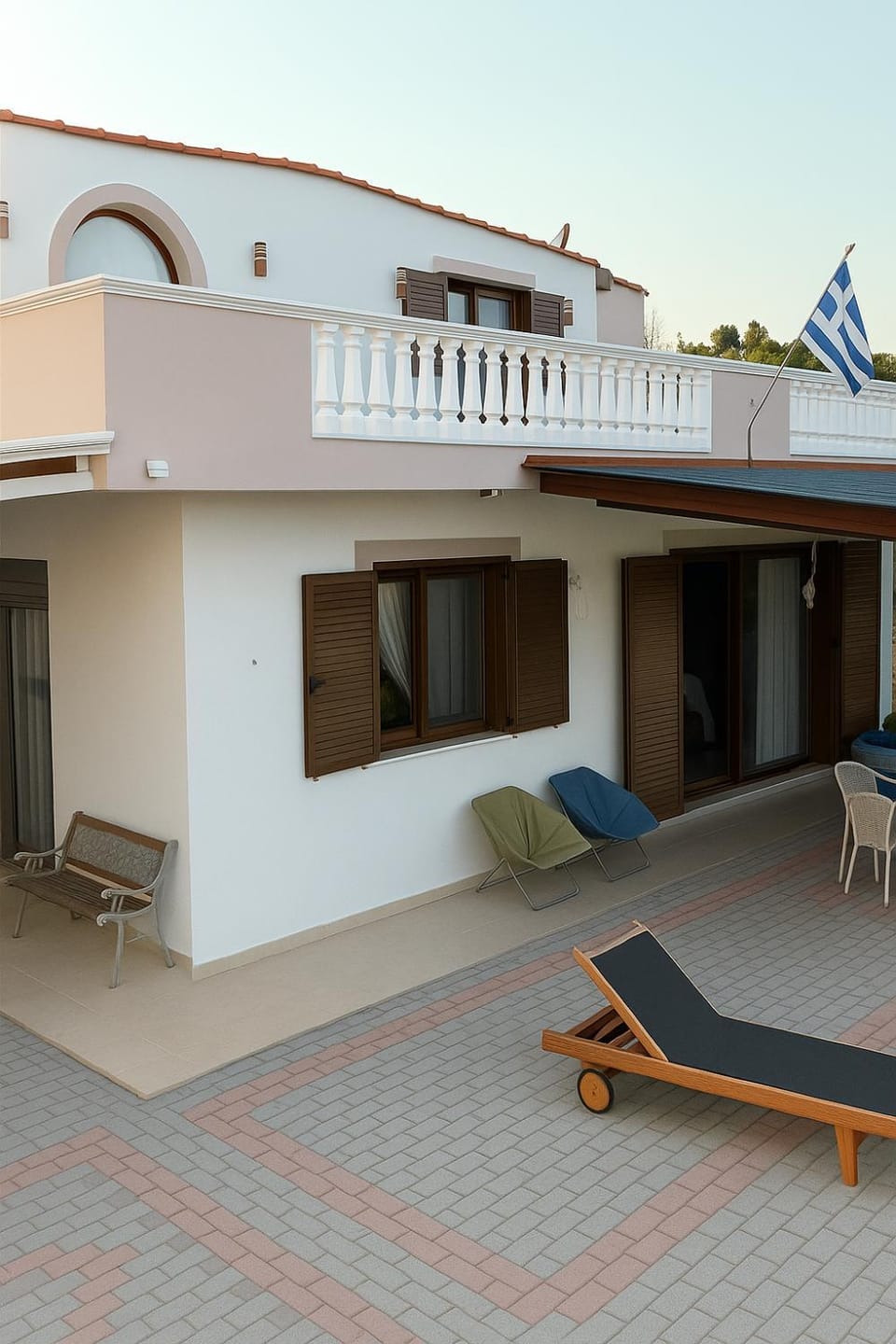 View (from property/room), Balcony/Terrace, sunbed