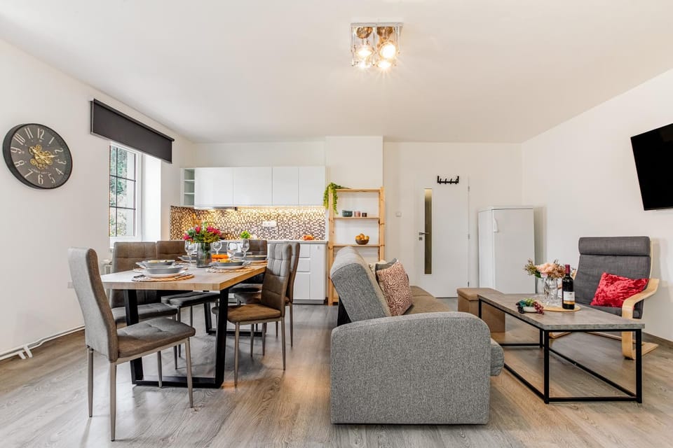 Communal lounge/ TV room, TV and multimedia, Kitchen or kitchenette, Living room, Seating area, Dining area