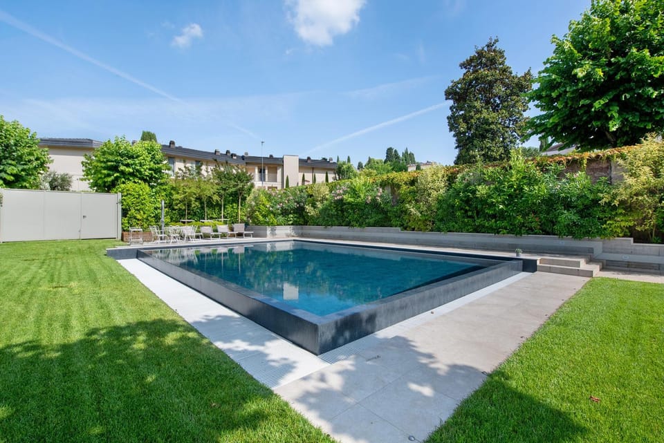 Property building, Living room, Swimming pool