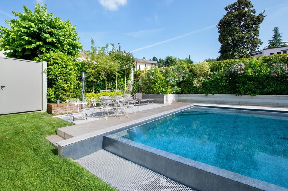 Property building, Living room, Swimming pool