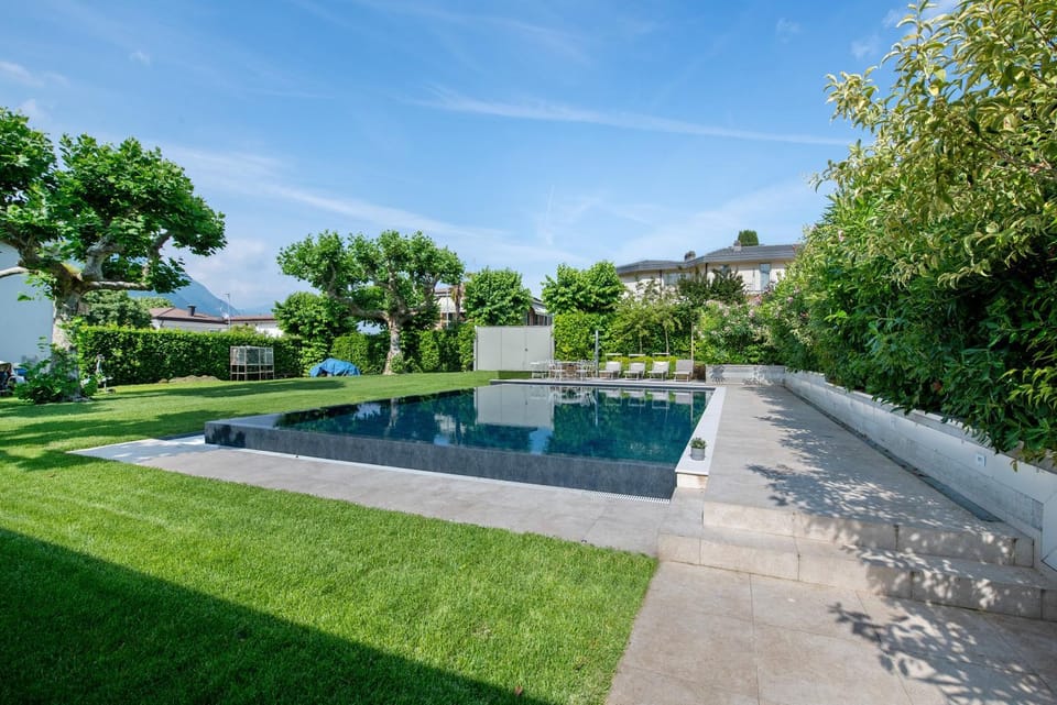 Property building, Living room, Swimming pool