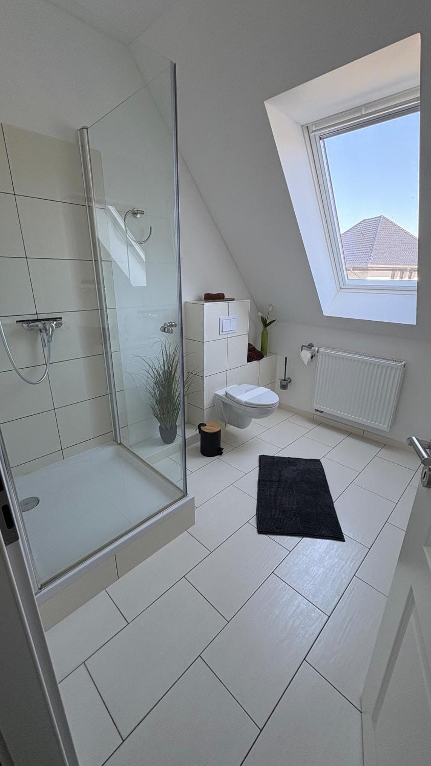 Shower, Toilet, Bathroom, towels