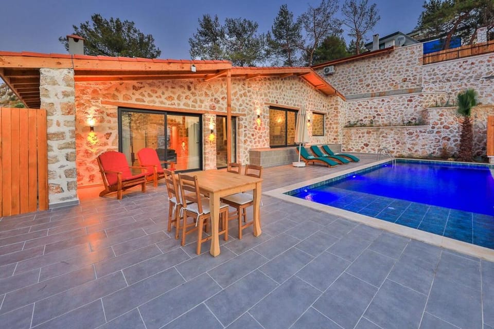 Amazing 1BR Stone Villa with Pool & Terrace House in Antalya Province