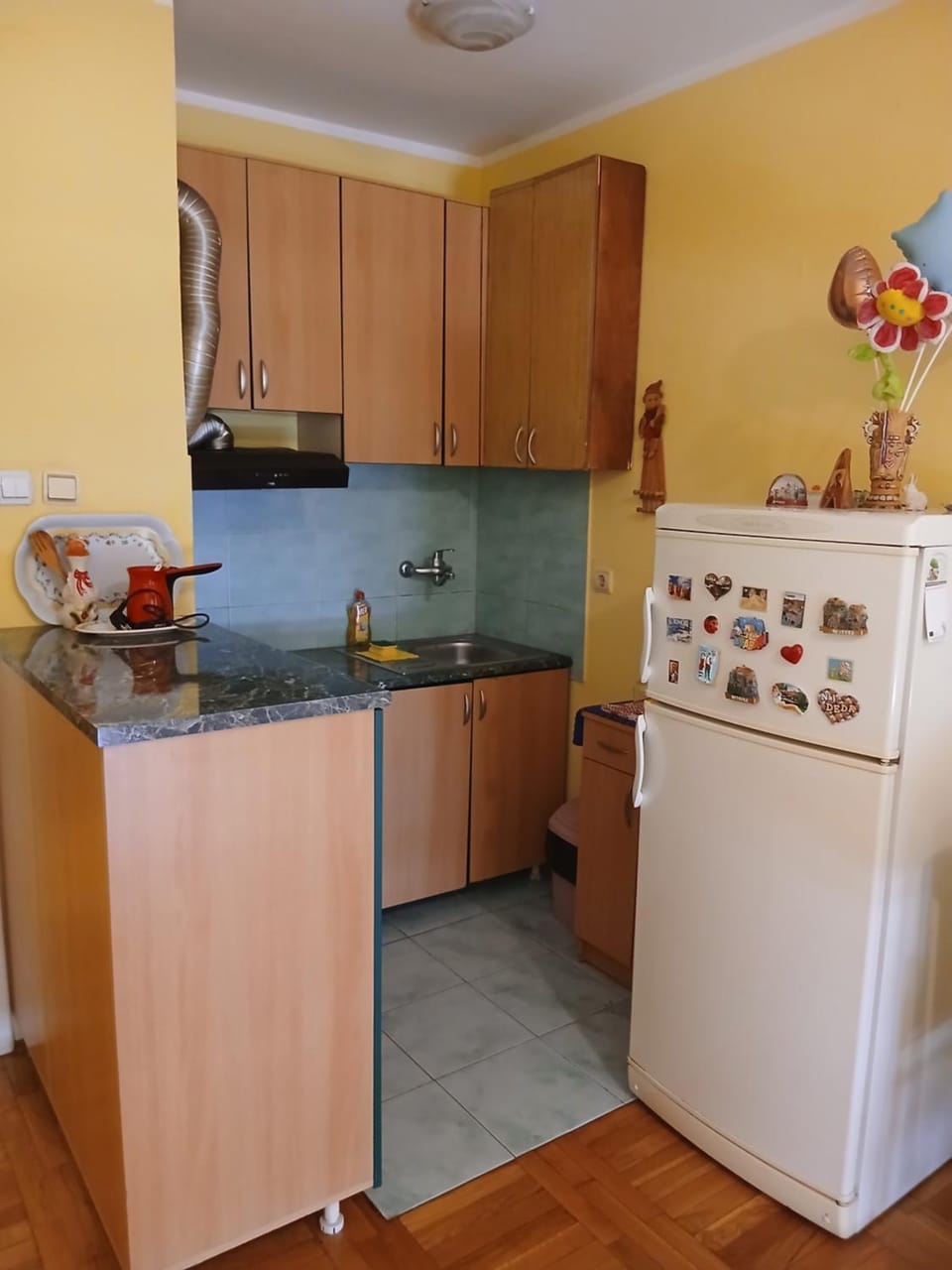 Kitchen or kitchenette, oven, stove