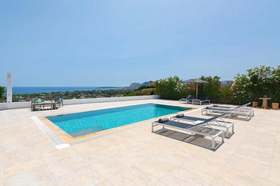 Patio, Day, Natural landscape, Pool view, Sea view, Swimming pool, sunbed
