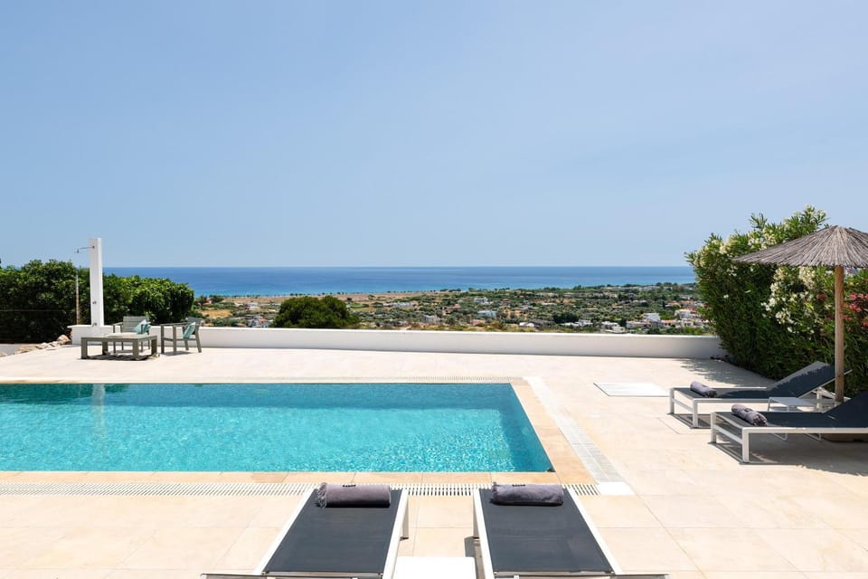 Patio, Day, Natural landscape, Pool view, Sea view, Swimming pool, sunbed