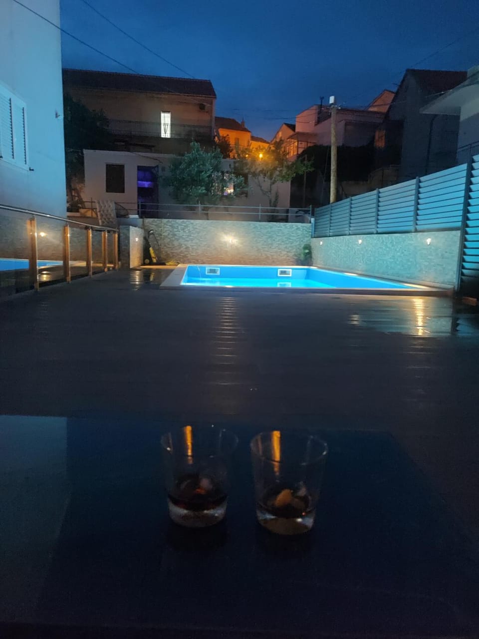 Patio, Pool view
