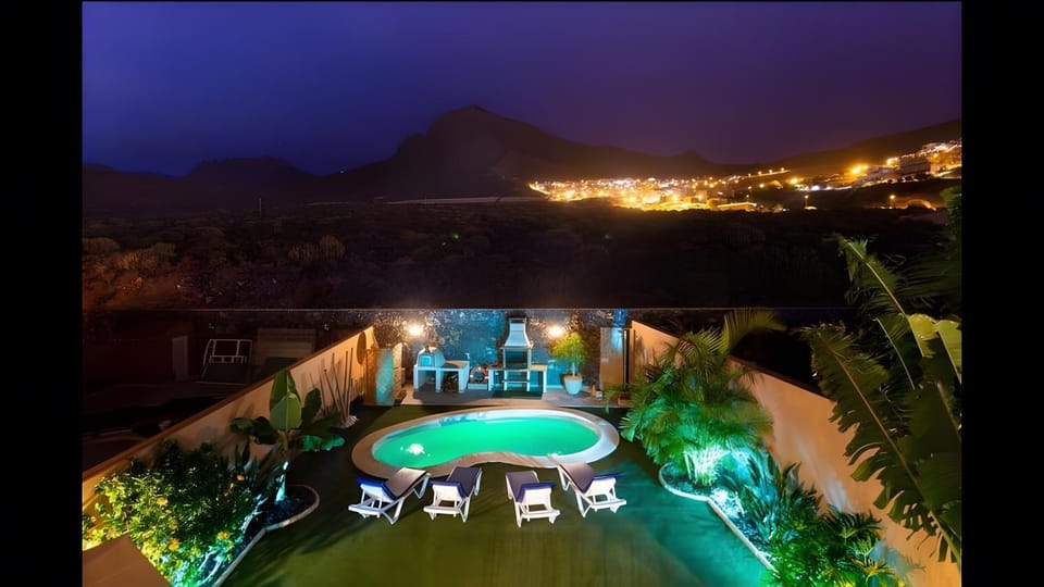 Property building, Living room, Swimming pool