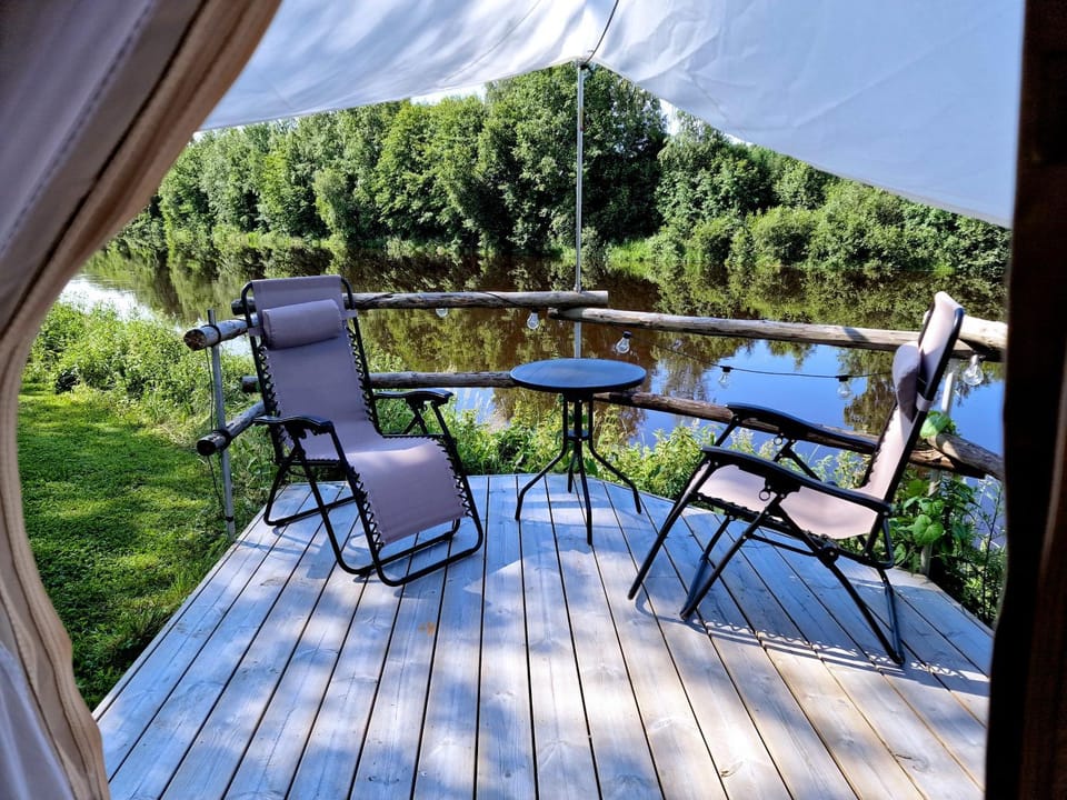 Patio, River view