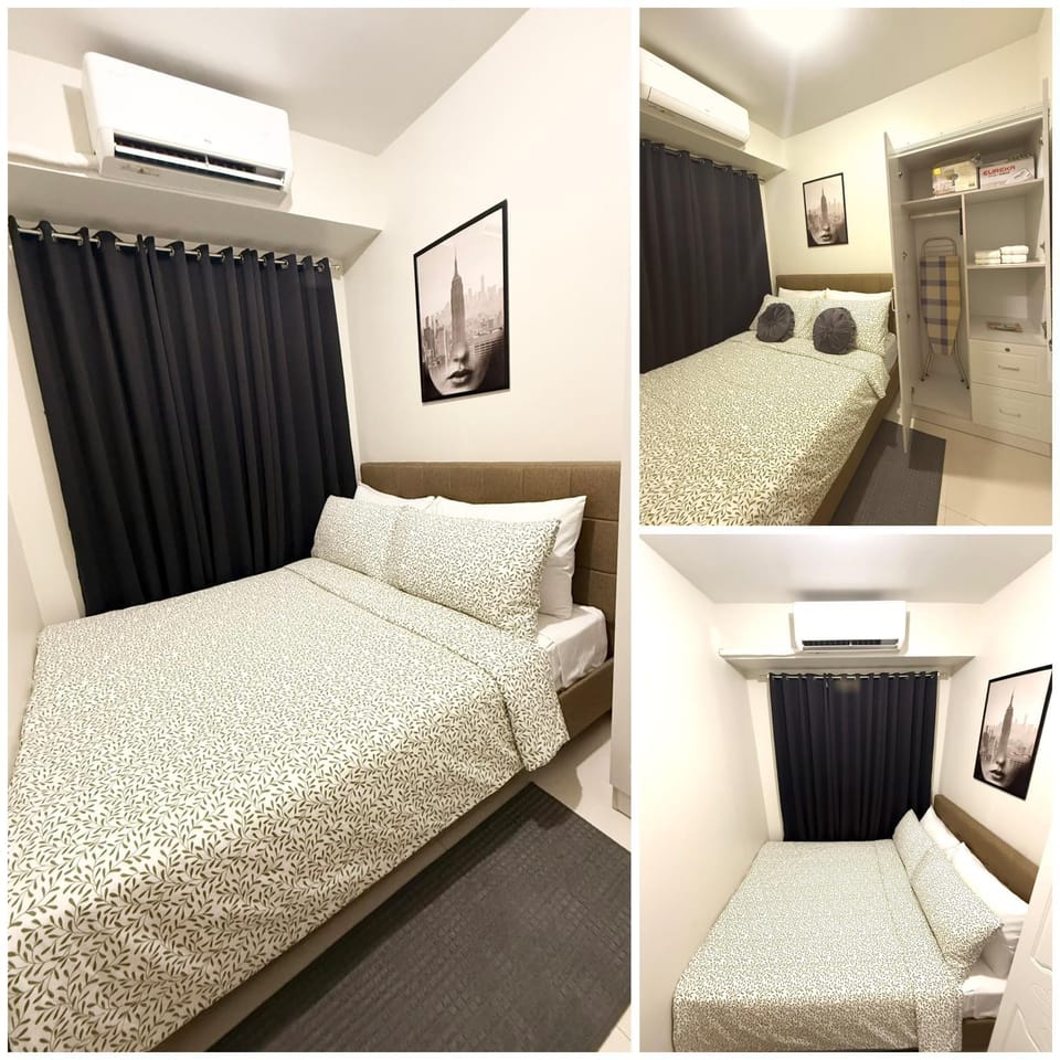 Bed, Photo of the whole room, Bedroom, air conditioner
